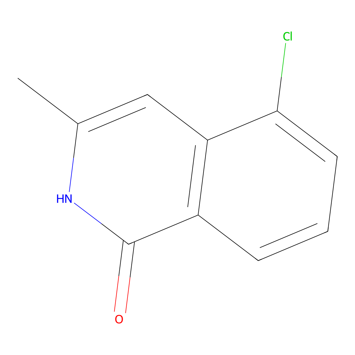 5-Chloro-3-methyl-1,2-dihydroisoquinolin-1-one molecular structure, CAS 1594837-47-4