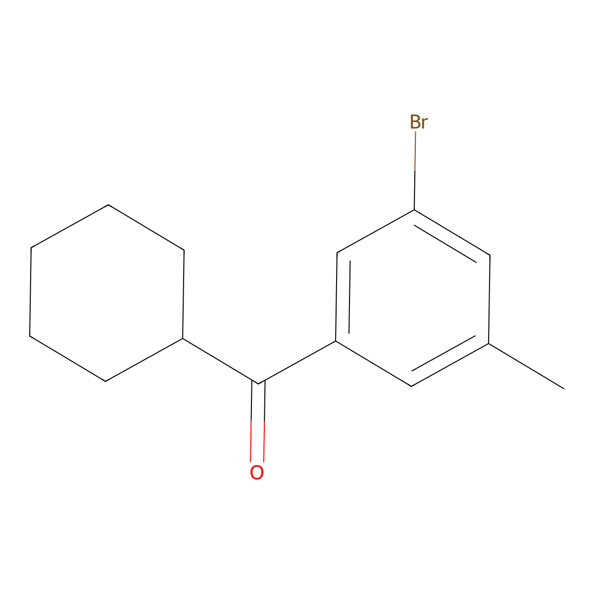 (3-Bromo-5-methylphenyl)(cyclohexyl)methanone molecular structure, CAS 1594862-22-2