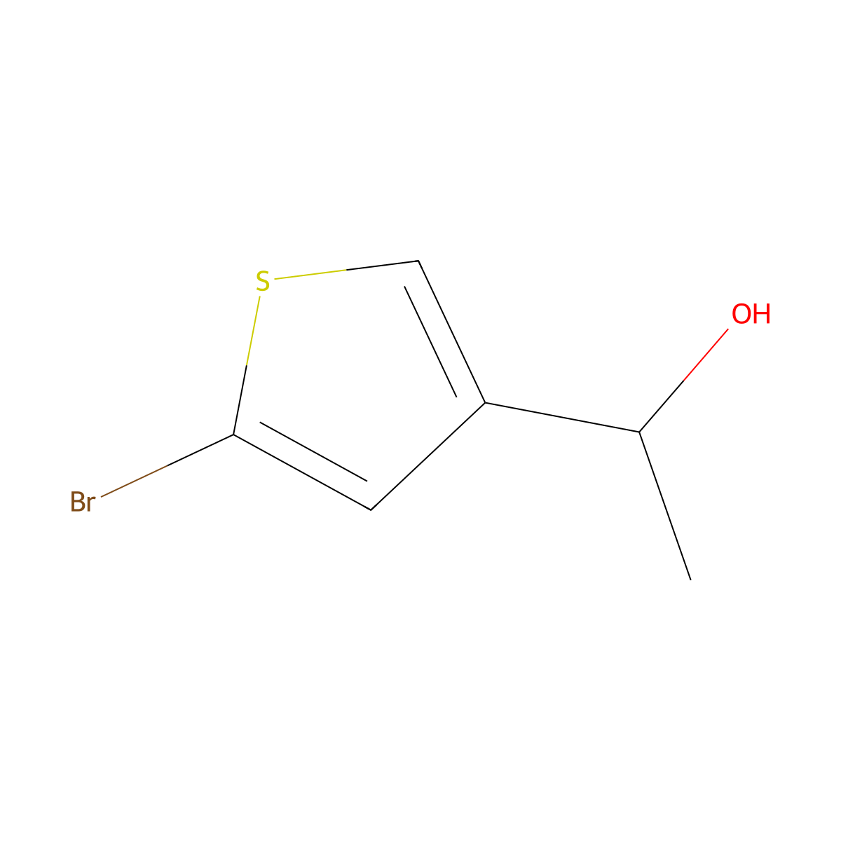 1-(5-Bromothiophen-3-yl)ethanol molecular structure, CAS 1594872-82-8