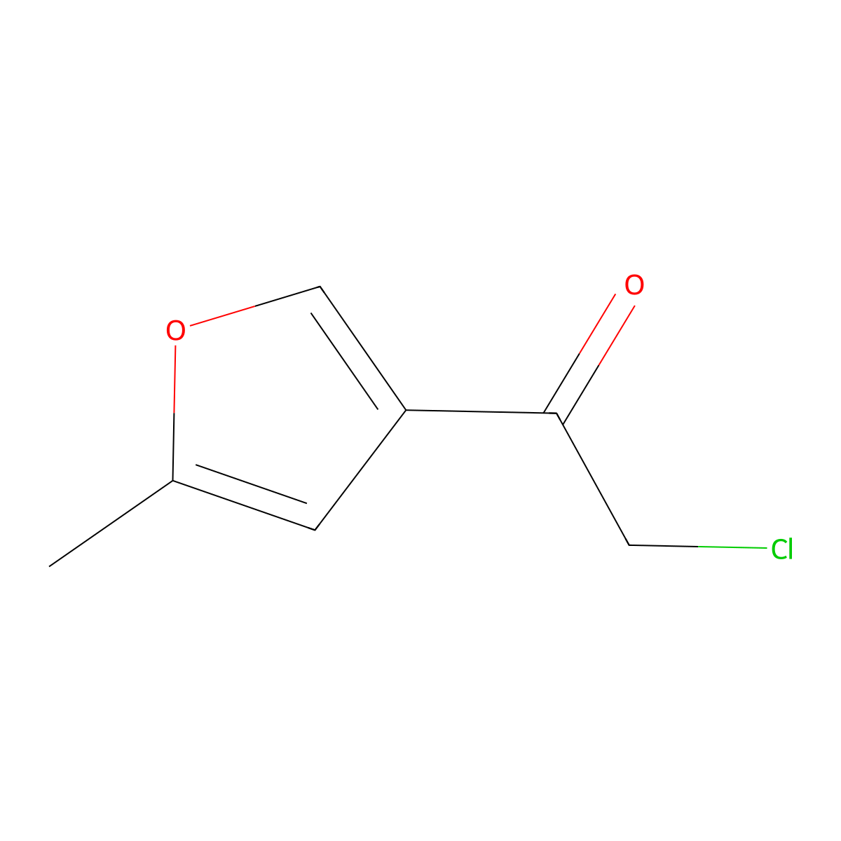 2-Chloro-1-(5-methylfuran-3-yl)ethan-1-one molecular structure, CAS 1594876-00-2