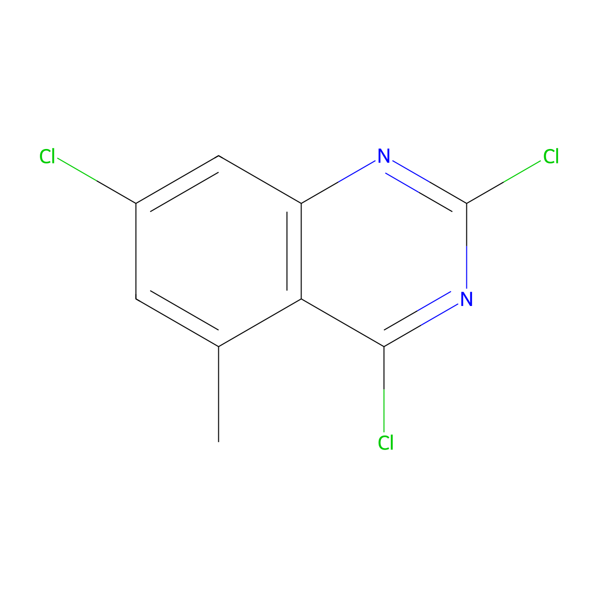 2,4,7-Trichloro-5-methylquinazoline molecular structure, CAS 1594878-92-8