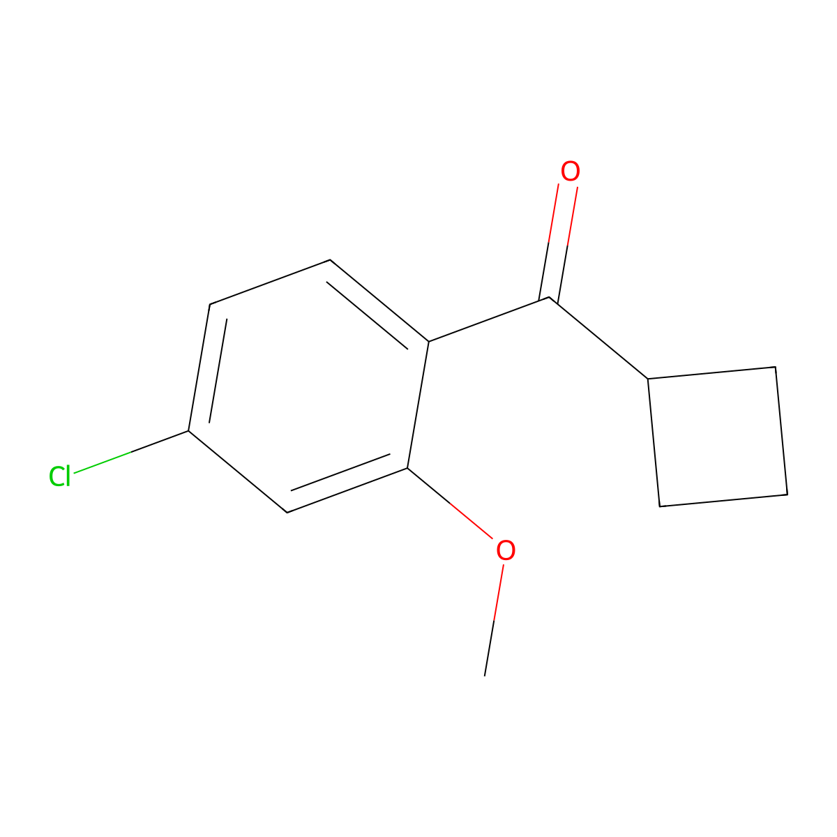 (4-Chloro-2-methoxyphenyl)cyclobutylmethanone molecular structure, CAS 1594895-08-5