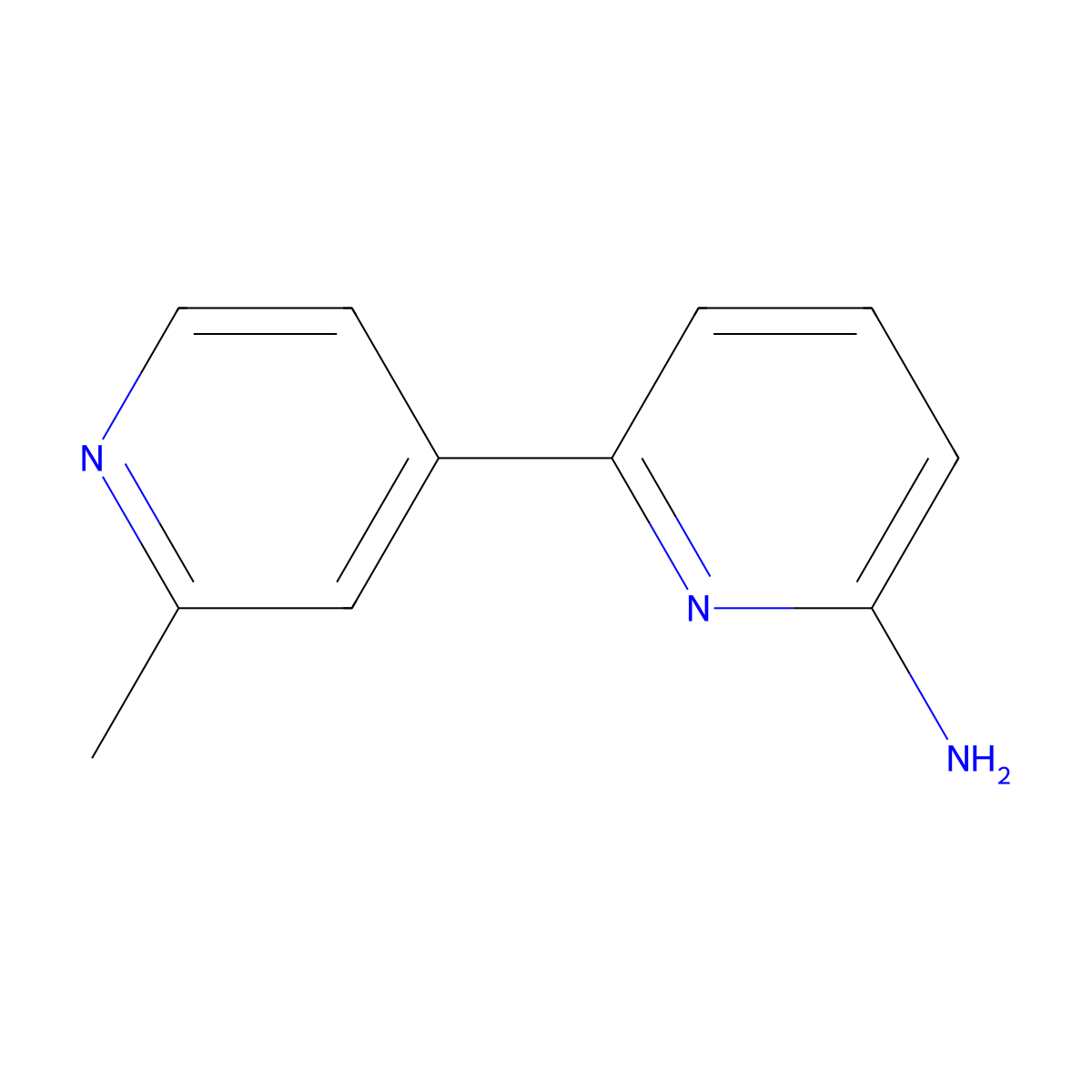 6-(2-Methylpyridin-4-yl)pyridin-2-amine molecular structure, CAS 1594895-69-8