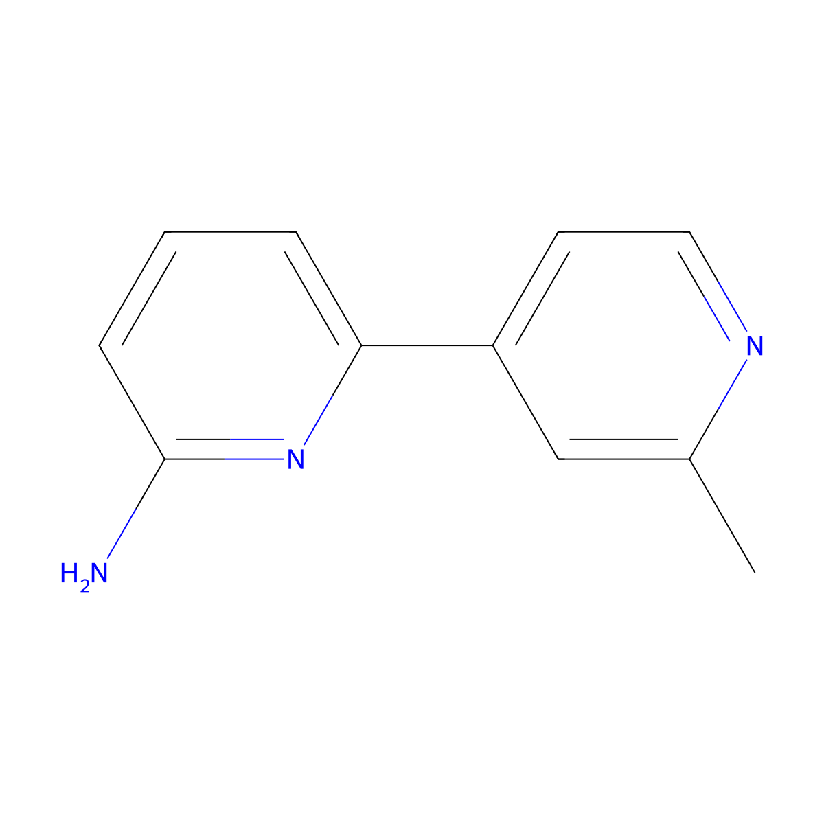 6-(2-Methylpyridin-4-yl)pyridin-2-amine molecular structure, CAS 1594895-69-8