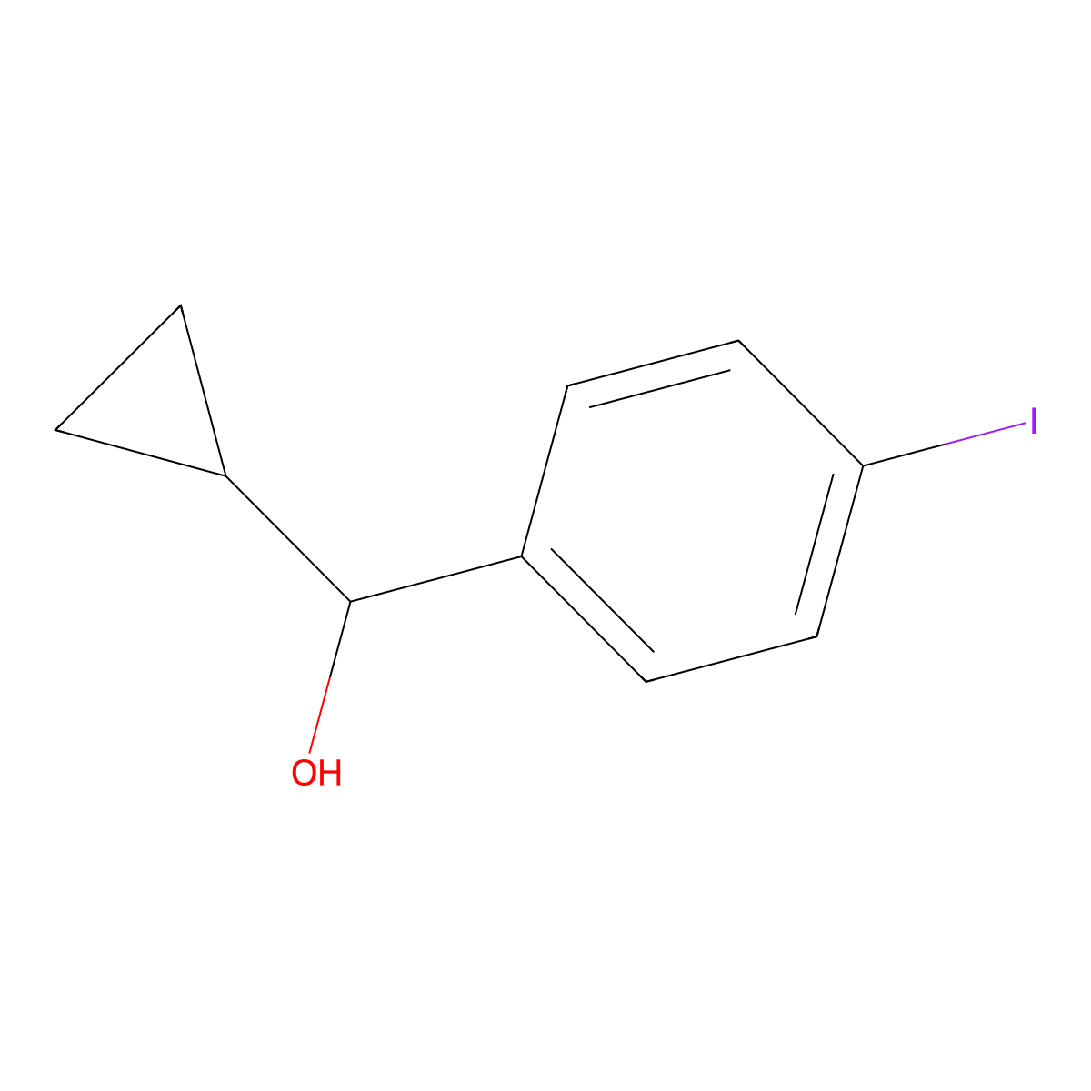 alpha-Cyclopropyl-4-iodobenZenemethanol molecular structure, CAS 1594896-19-1