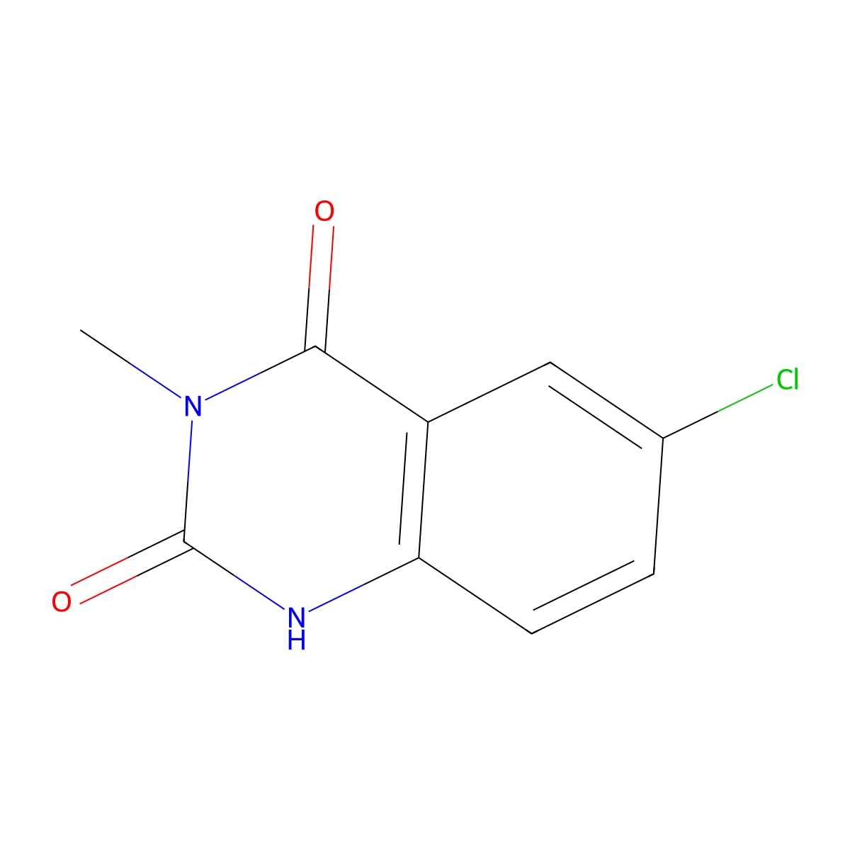 6-chloro-3-methyl-1H-quinazoline-2,4-dione molecular structure, CAS 15949-47-0