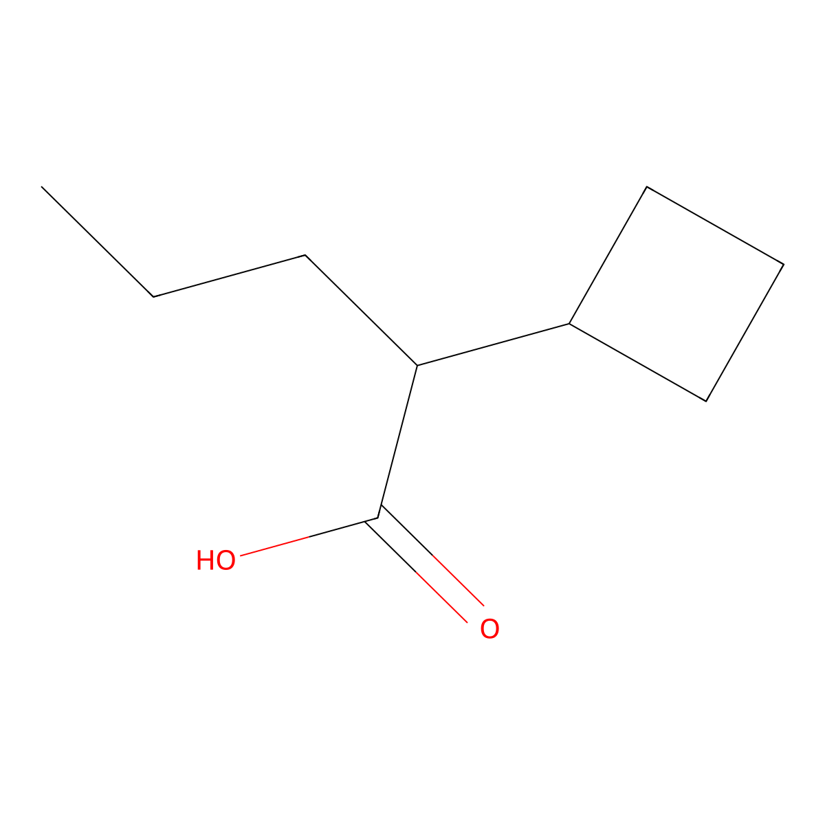 2-Cyclobutylpentanoic acid molecular structure, CAS 1594905-20-0
