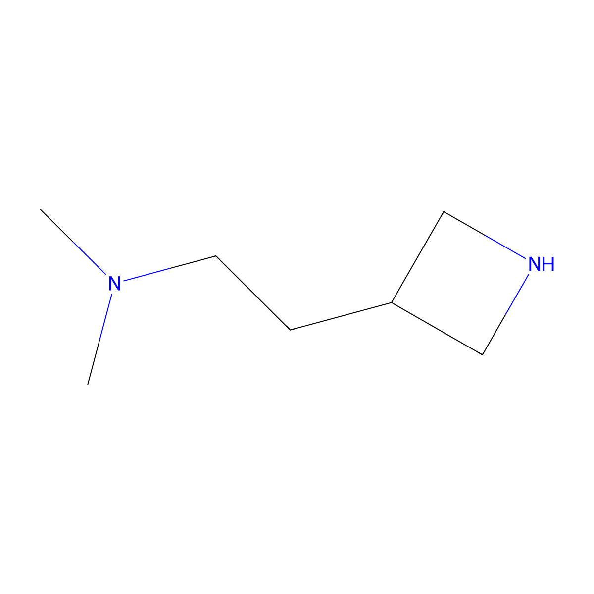 [2-(Azetidin-3-yl)ethyl]dimethylamine molecular structure, CAS 1594909-87-1