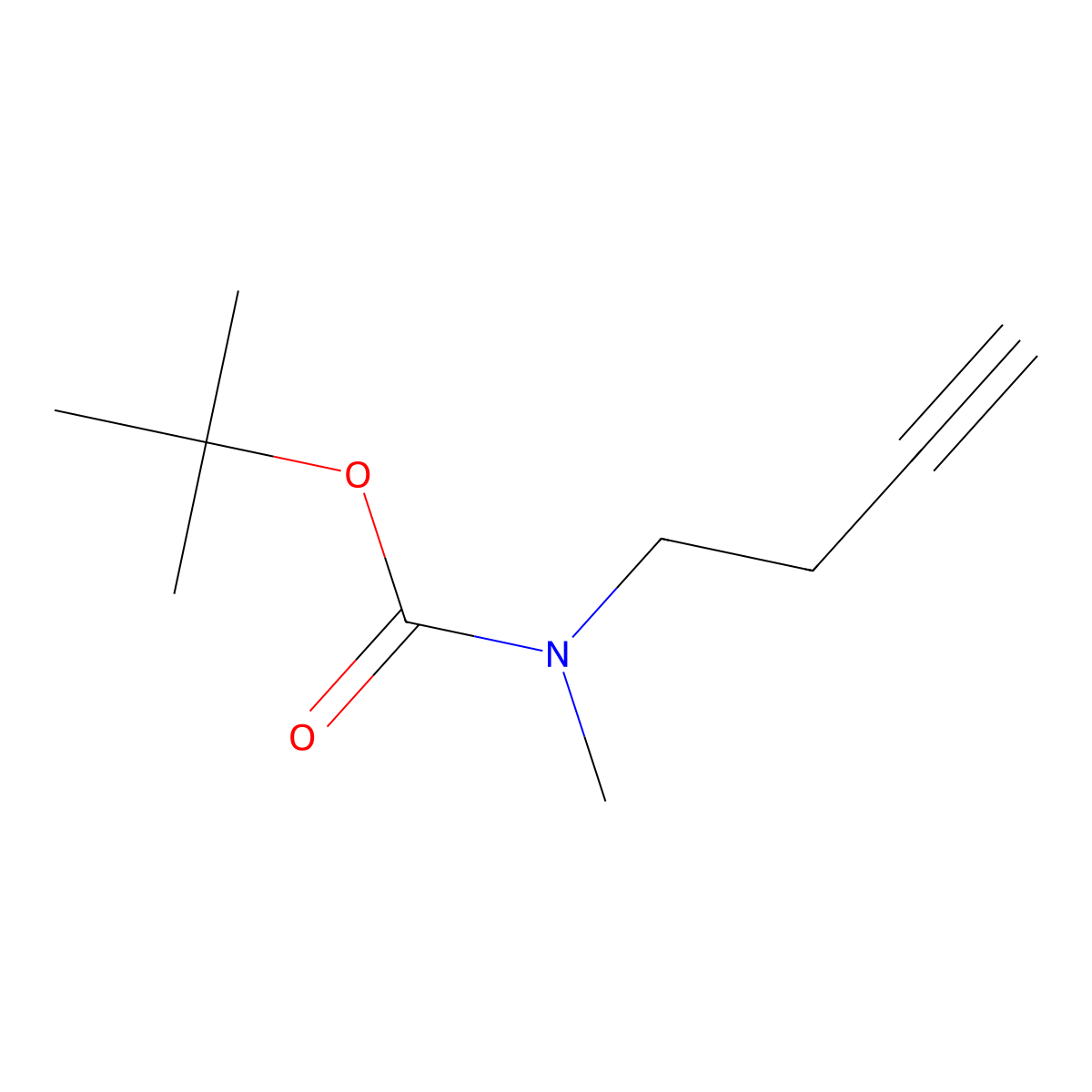 tert-Butyl but-3-yn-1-yl(methyl)carbamate molecular structure, CAS 159492-85-0