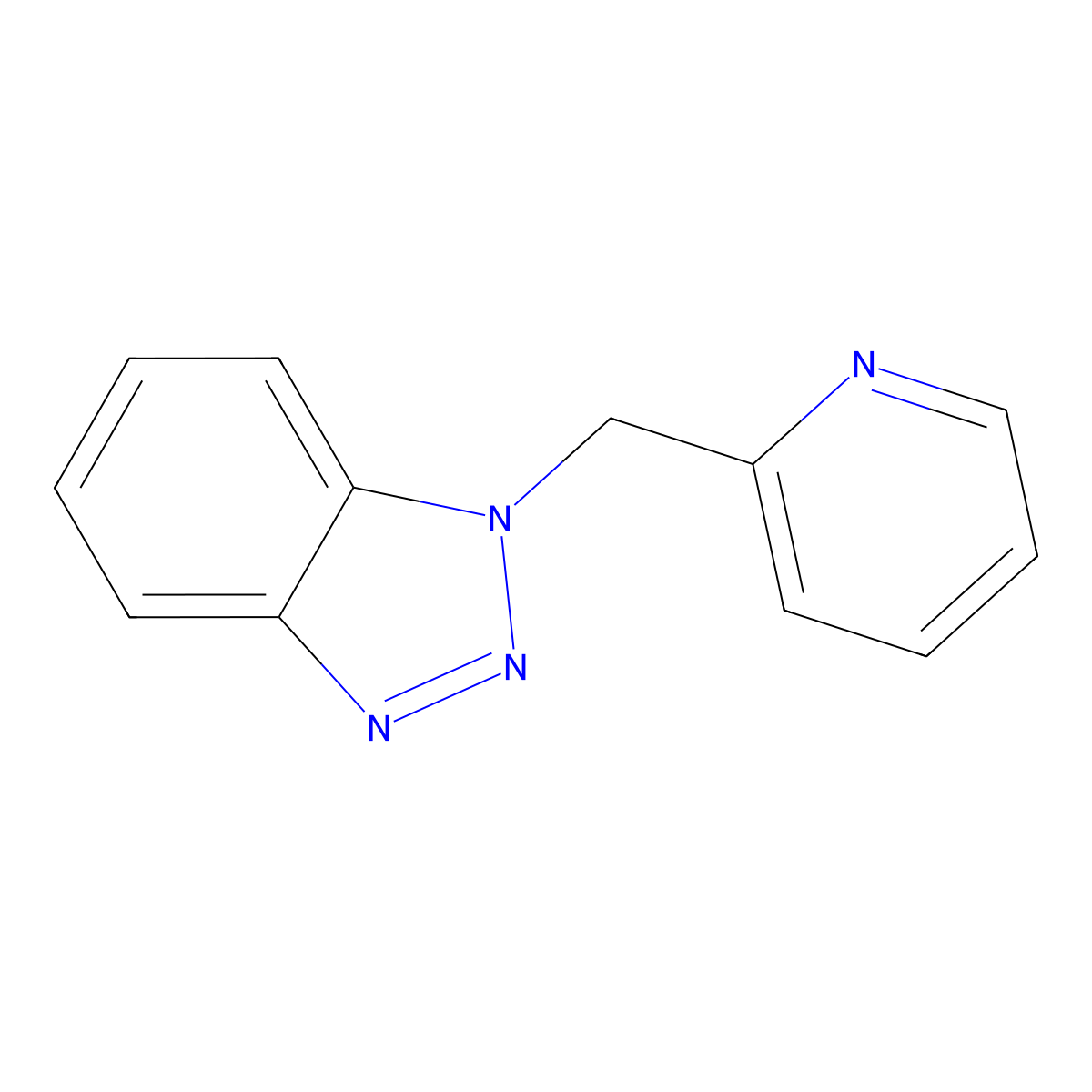 1-(2-Pyridylmethyl)-1h-benzotriazole molecular structure, CAS 159493-94-4
