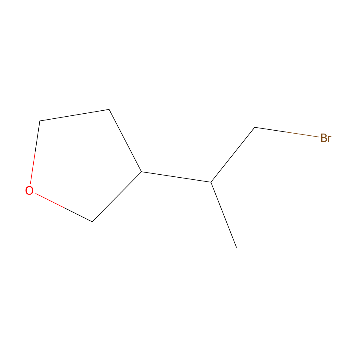 3-(1-Bromopropan-2-yl)oxolane molecular structure, CAS 1594931-20-0