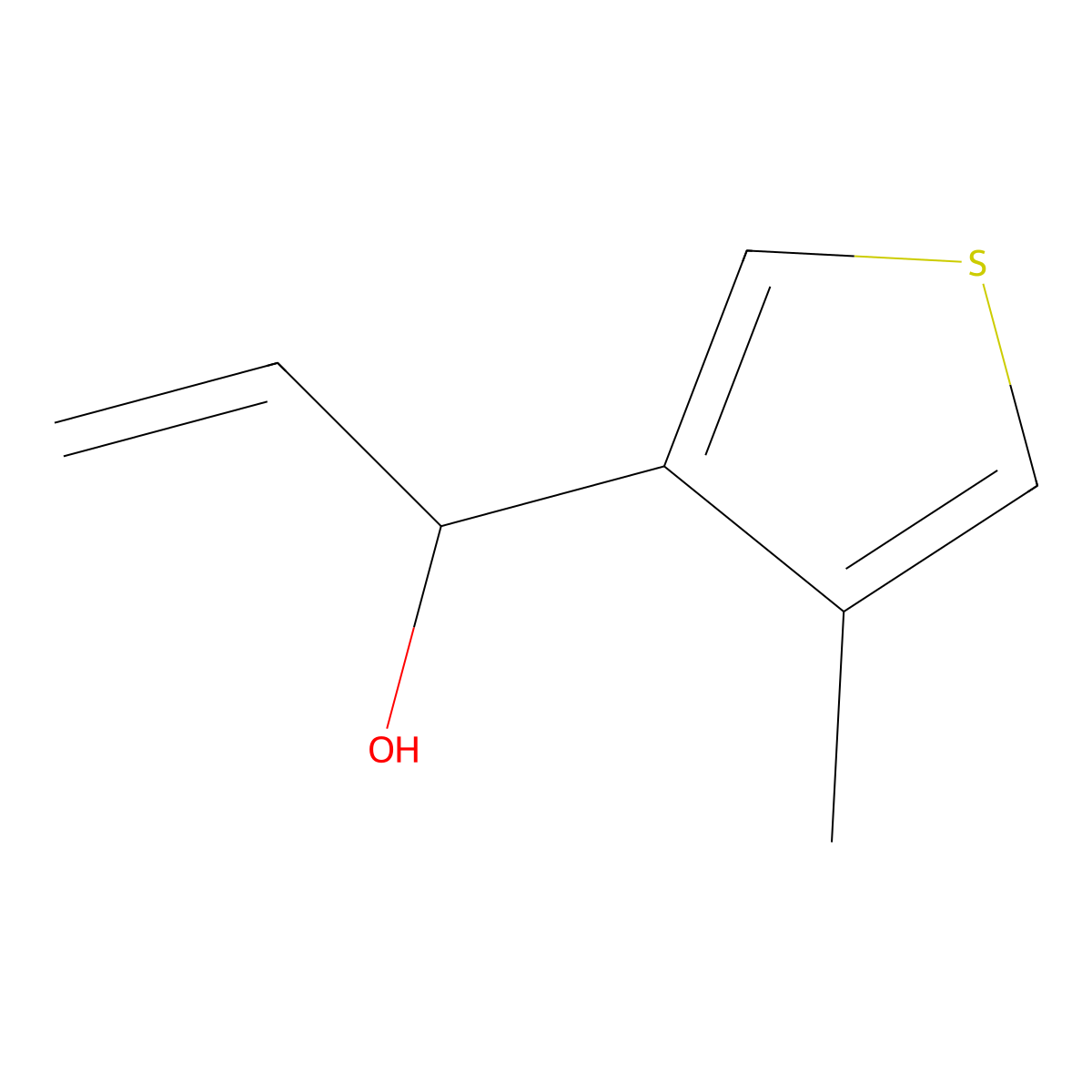 1-(4-Methylthiophen-3-yl)prop-2-en-1-ol molecular structure, CAS 1594933-00-2
