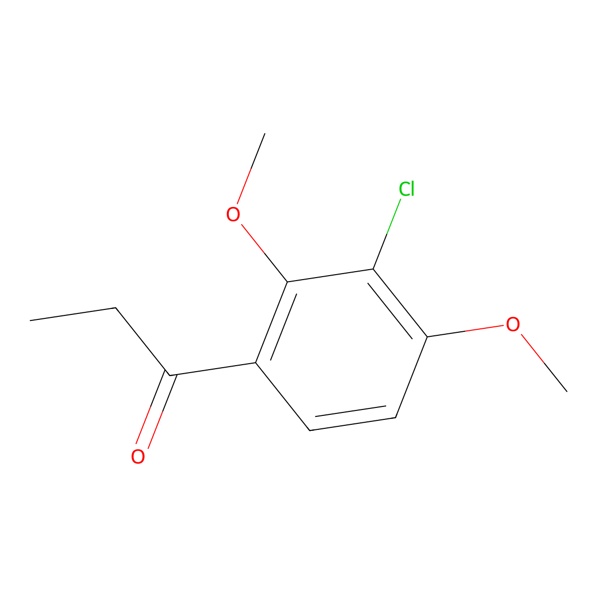 1-(3-Chloro-2,4-dimethoxyphenyl)-1-propanone molecular structure, CAS 1594934-49-2
