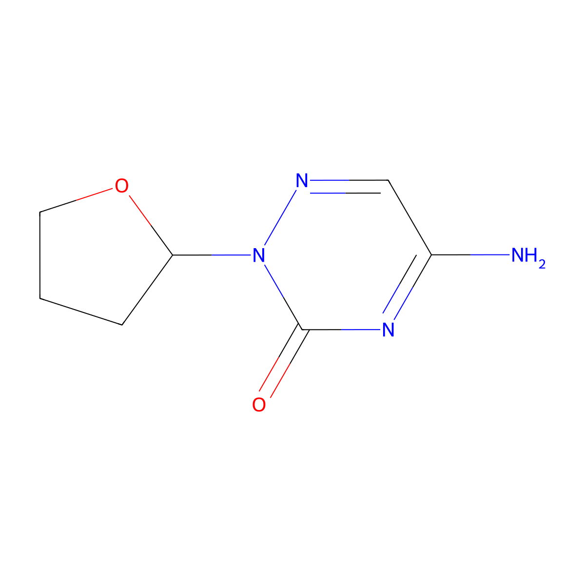 5-Imino-2-(oxolan-2-yl)-2,5-dihydro-1,2,4-triazin-3-ol molecular structure, CAS 159494-27-6