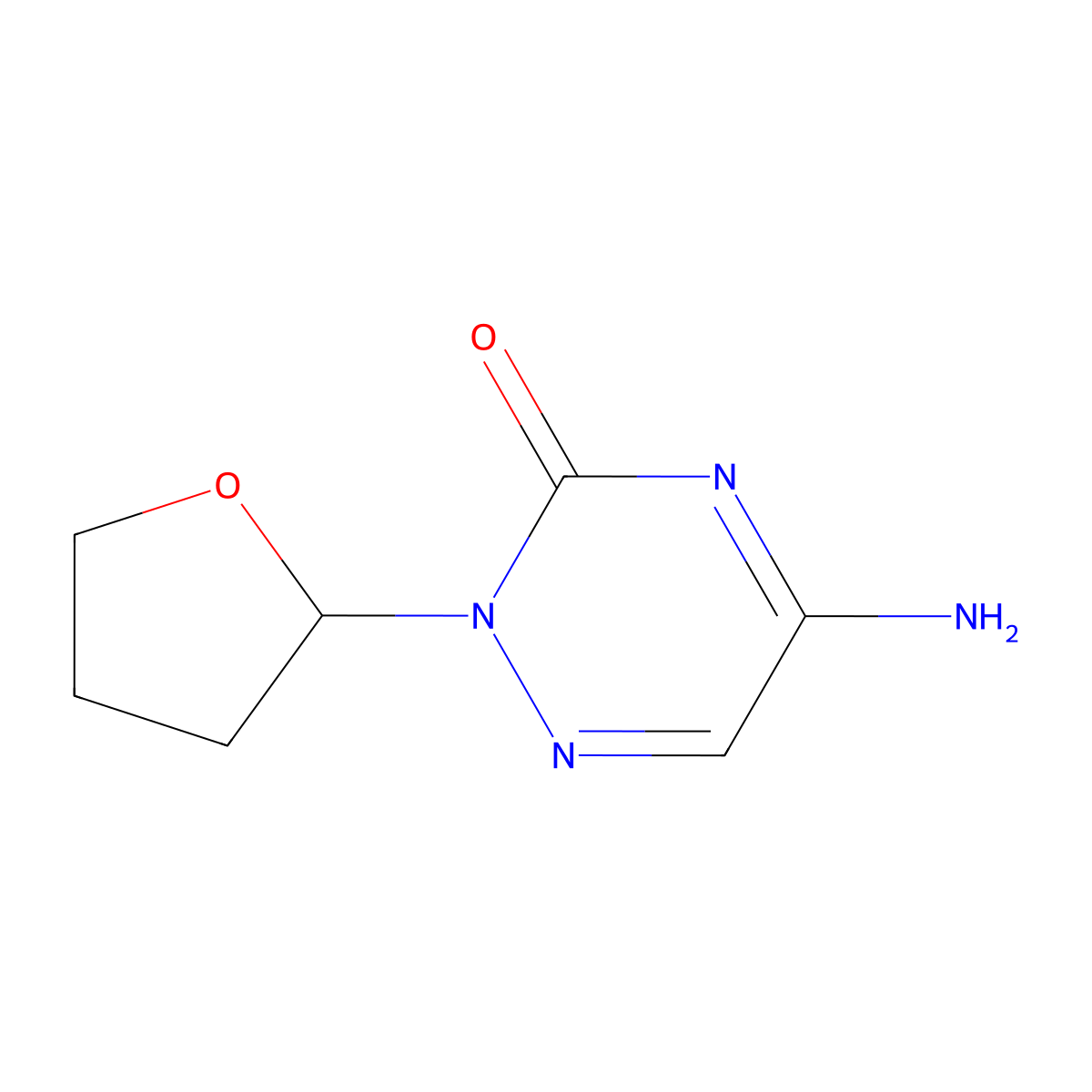 5-Imino-2-(oxolan-2-yl)-2,5-dihydro-1,2,4-triazin-3-ol molecular structure, CAS 159494-27-6