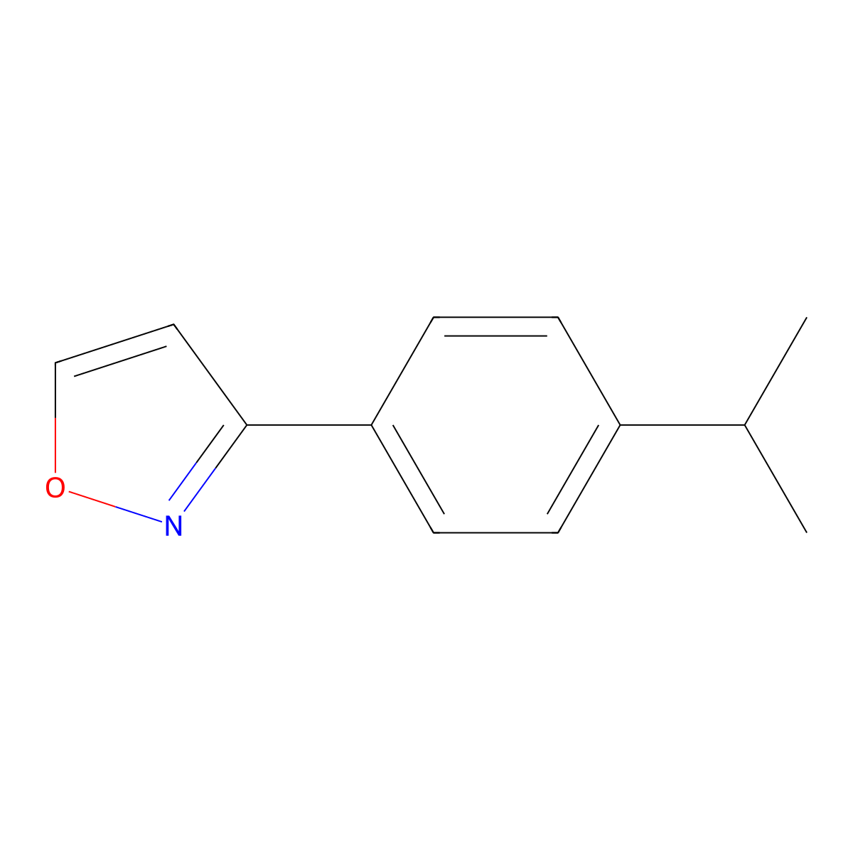 3-(4-Isopropylphenyl)isoxazole molecular structure, CAS 1594965-75-9