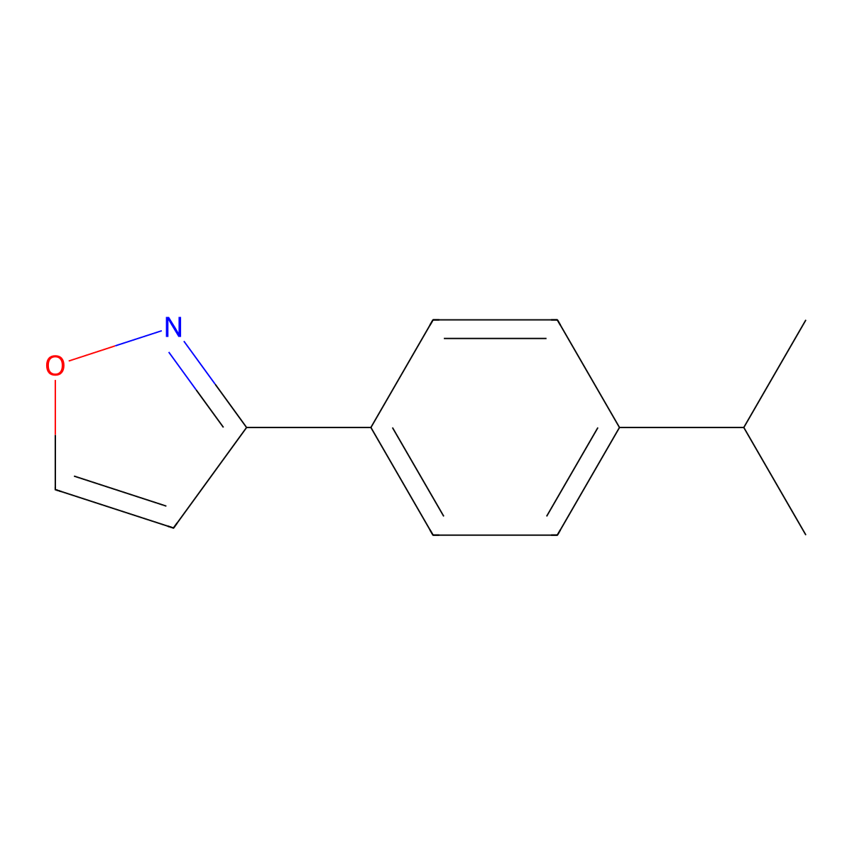3-(4-Isopropylphenyl)isoxazole molecular structure, CAS 1594965-75-9