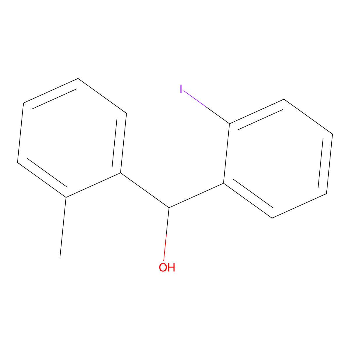 2-Iodo-alpha-(2-methylphenyl)benZenemethanol molecular structure, CAS 1594967-18-6