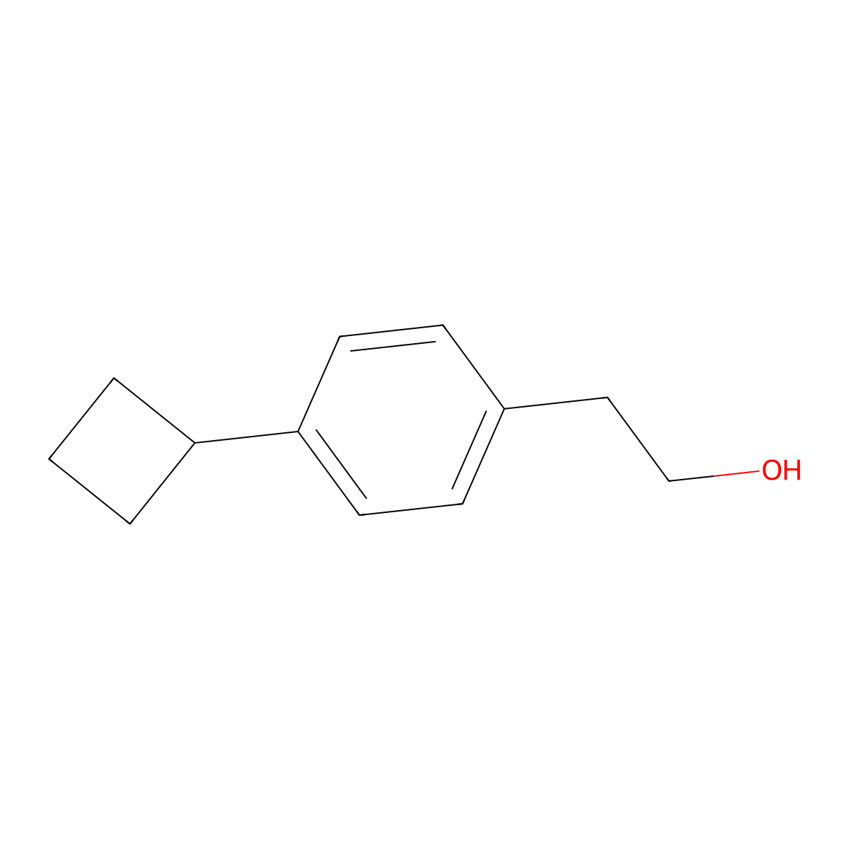 2-(4-Cyclobutylphenyl)ethan-1-ol molecular structure, CAS 1594987-35-5