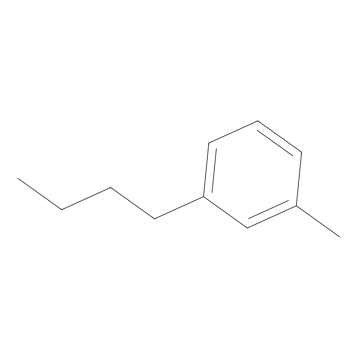 1-Butyl-3-methylbenzene molecular structure, CAS 1595-04-6