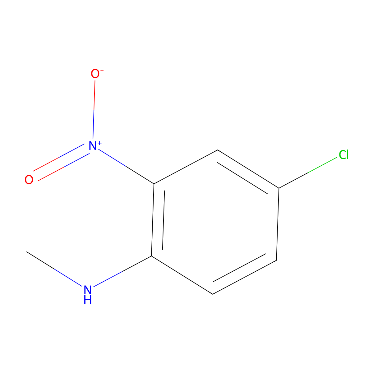 4-chloro-N-methyl-2-nitroaniline molecular structure, CAS 15950-17-1