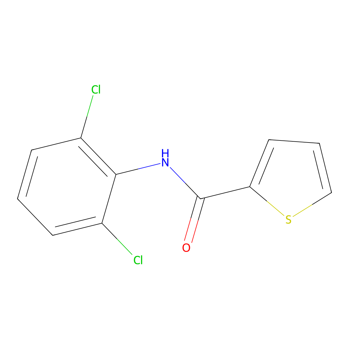 N-(2,6-dichlorophenyl)thiophene-2-carboxamide molecular structure, CAS 15950-36-4