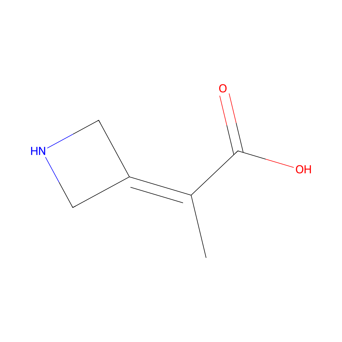 2-(Azetidin-3-ylidene)propanoic acid molecular structure, CAS 1595004-16-2