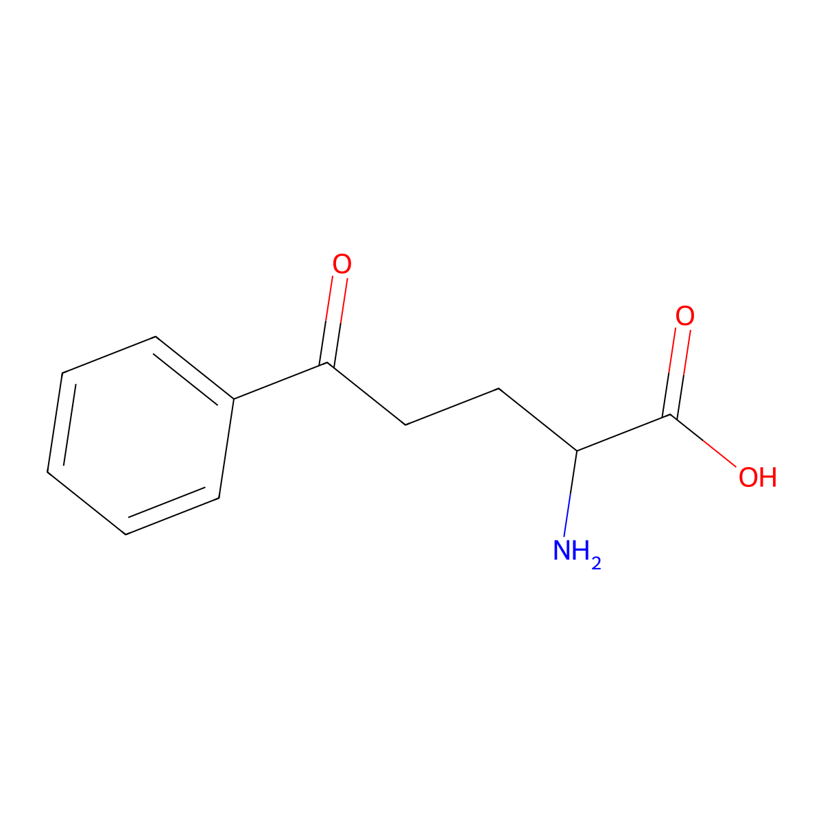 2-Amino-5-oxo-5-phenylpentanoic acid molecular structure, CAS 1595014-12-2