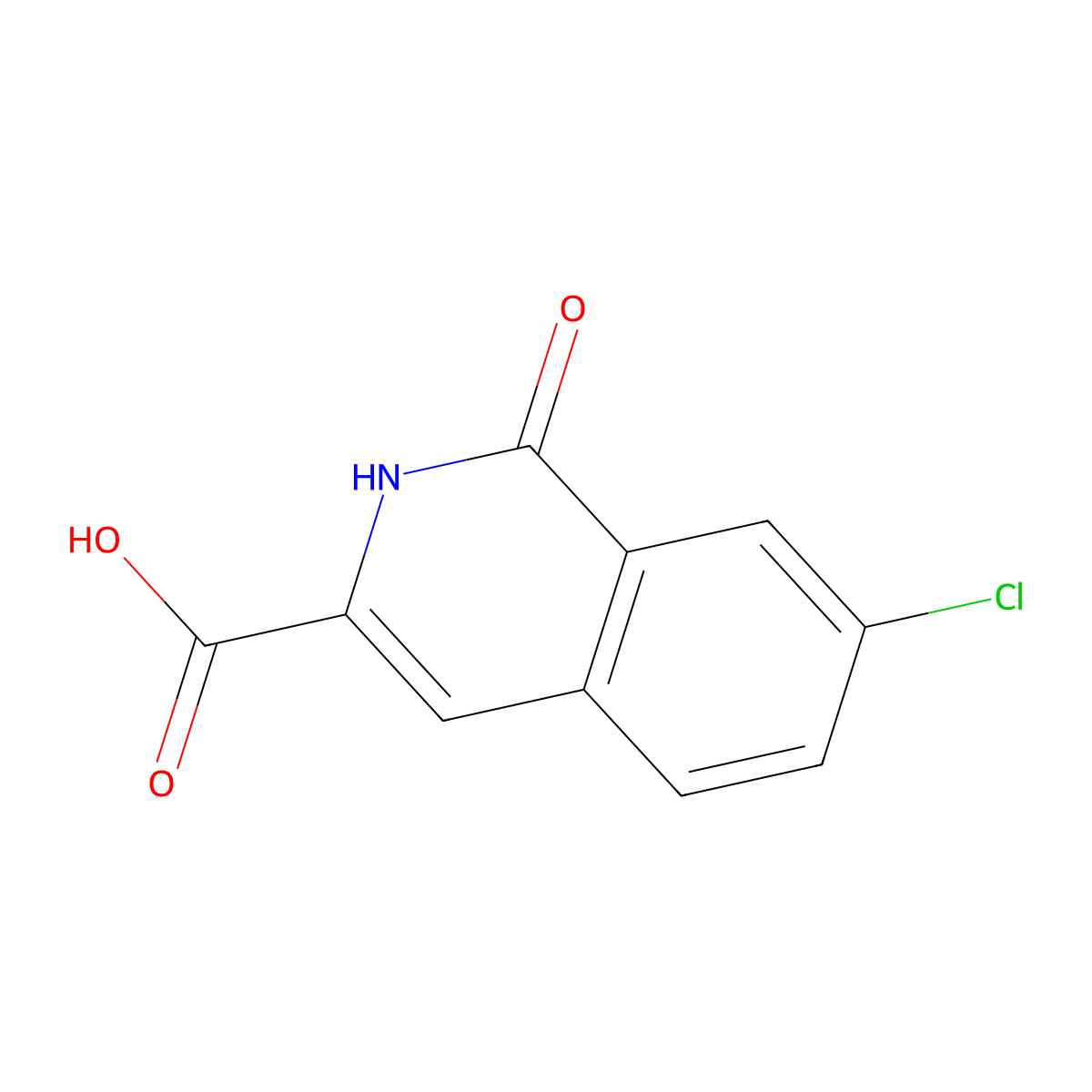 7-Chloro-1-hydroxyisoquinoline-3-carboxylic acid molecular structure, CAS 1595027-80-7