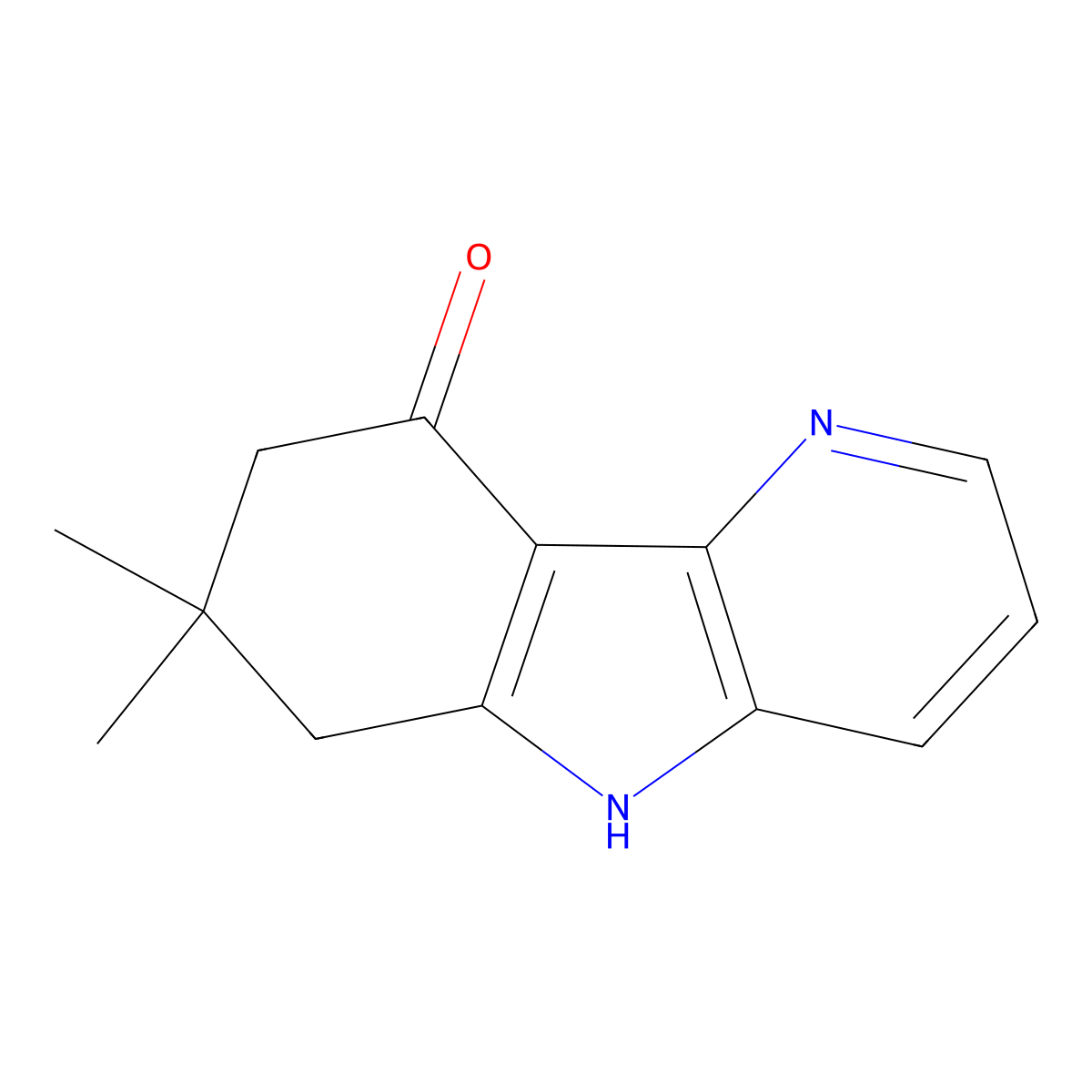 7,8-Dihydro-7,7-dimethyl-5H-pyrido[3,2-b]indol-9(6H)-one molecular structure, CAS 1595028-26-4