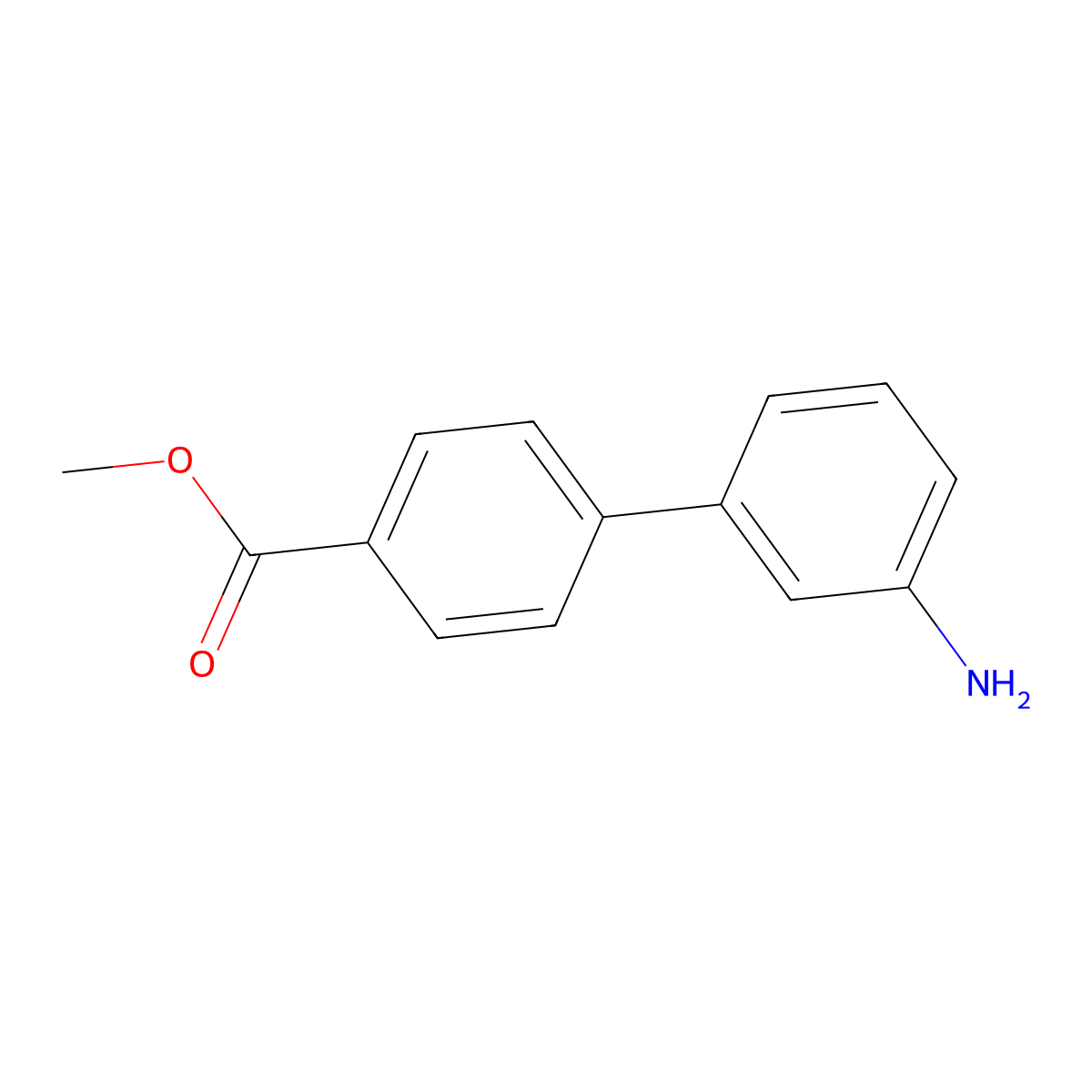 Methyl 4-(3-aminophenyl)benzoate molecular structure, CAS 159503-24-9
