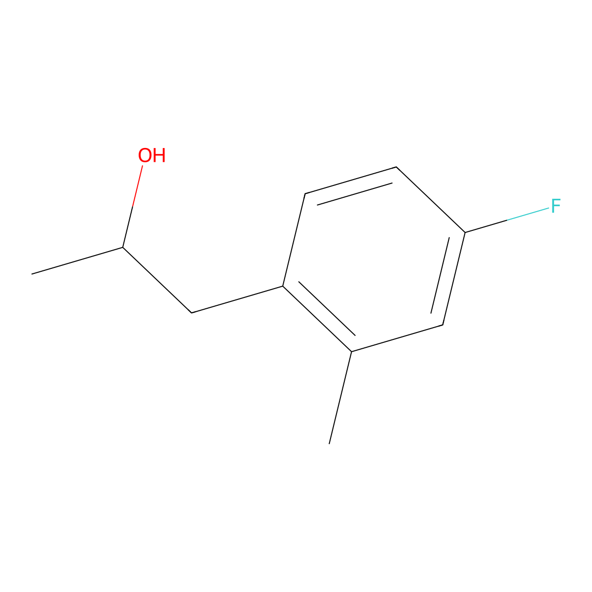 1-(4-Fluoro-2-methylphenyl)-2-propanol molecular structure, CAS 1595042-46-8
