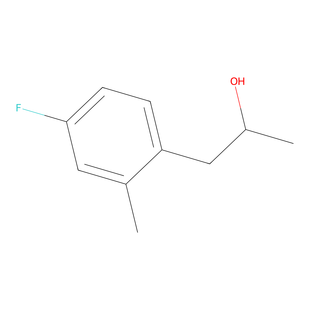1-(4-Fluoro-2-methylphenyl)-2-propanol molecular structure, CAS 1595042-46-8