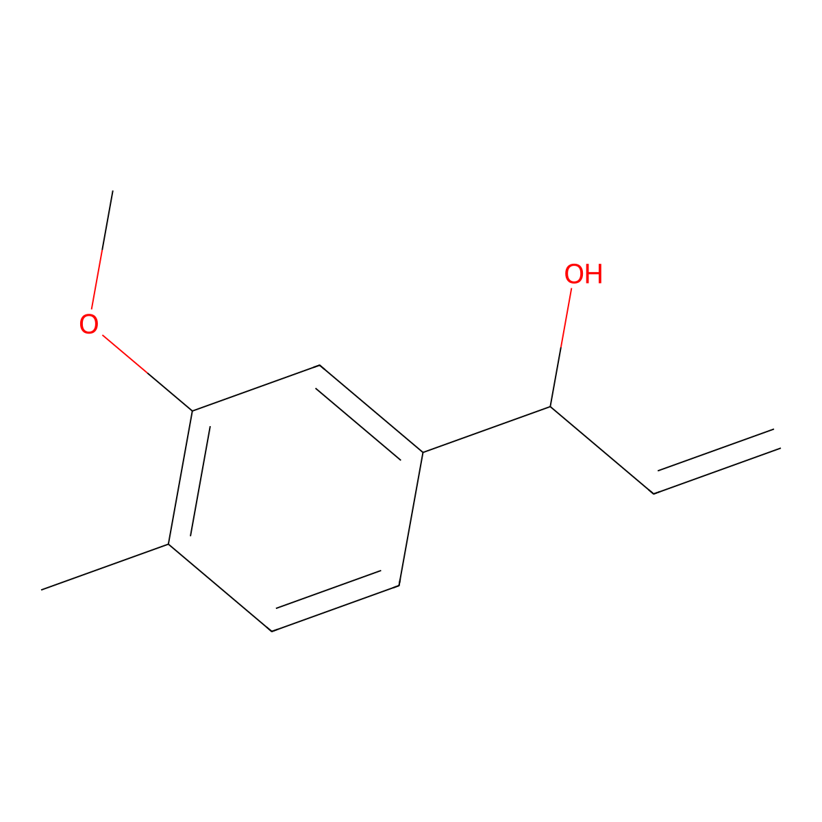 alpha-Ethenyl-3-methoxy-4-methylbenZenemethanol molecular structure, CAS 1595049-17-4