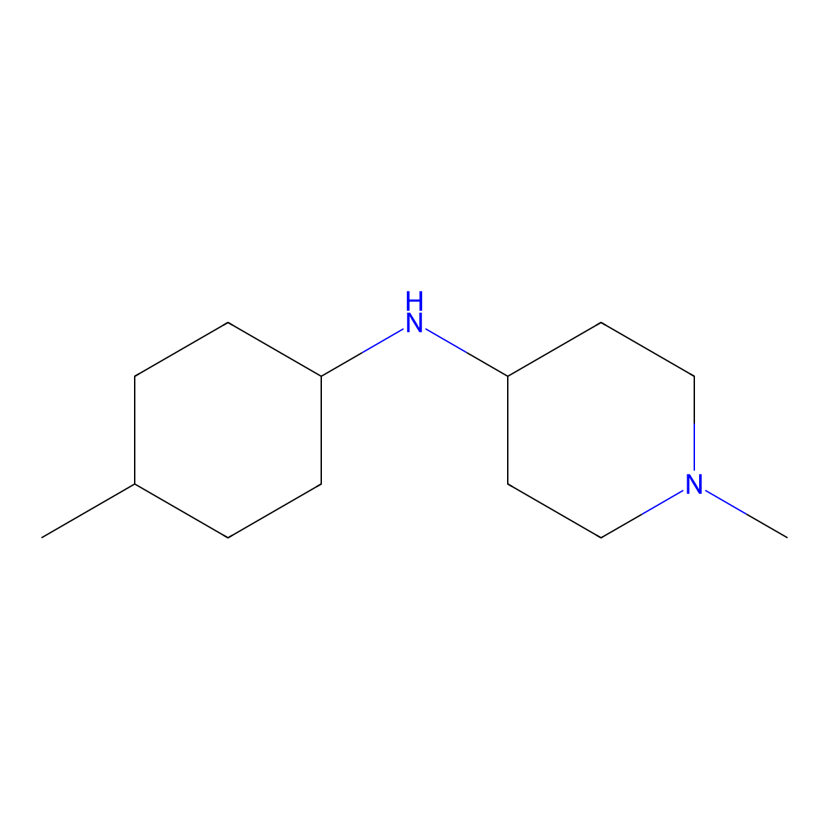 1-methyl-N-(4-methylcyclohexyl)piperidin-4-amine molecular structure, CAS 1595051-99-2