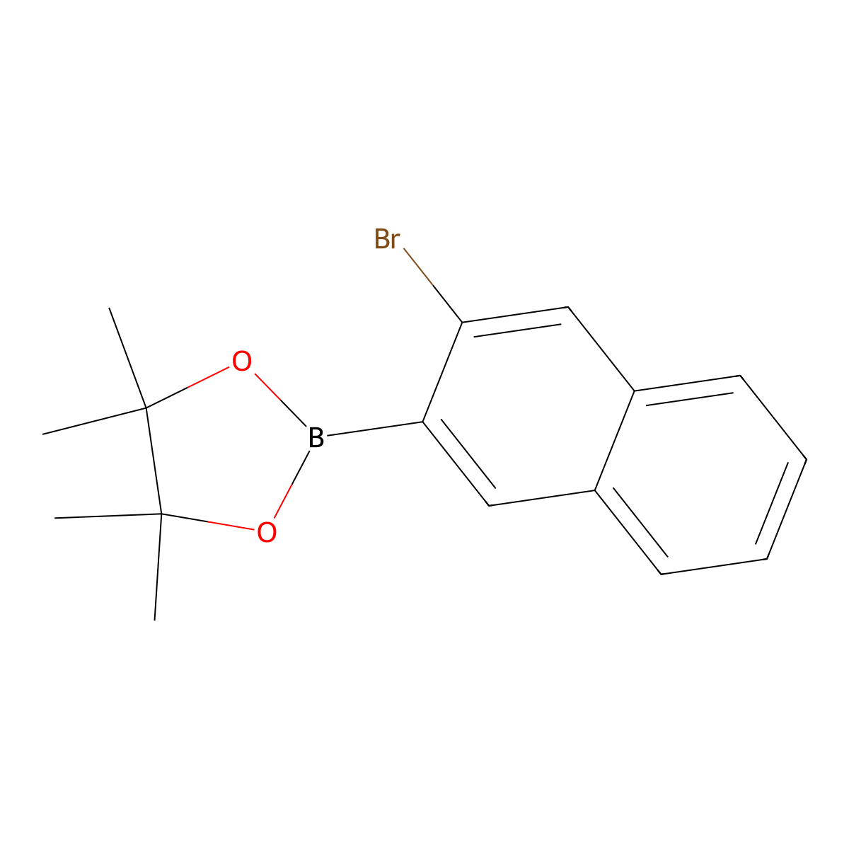 2-(3-Bromonaphthalen-2-yl)-4,4,5,5-tetramethyl-1,3,2-dioxaborolane molecular structure, CAS 1595078-11-7