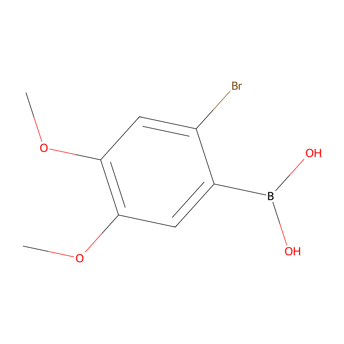 (2-Bromo-4,5-dimethoxyphenyl)boronic acid molecular structure, CAS 1595078-24-2