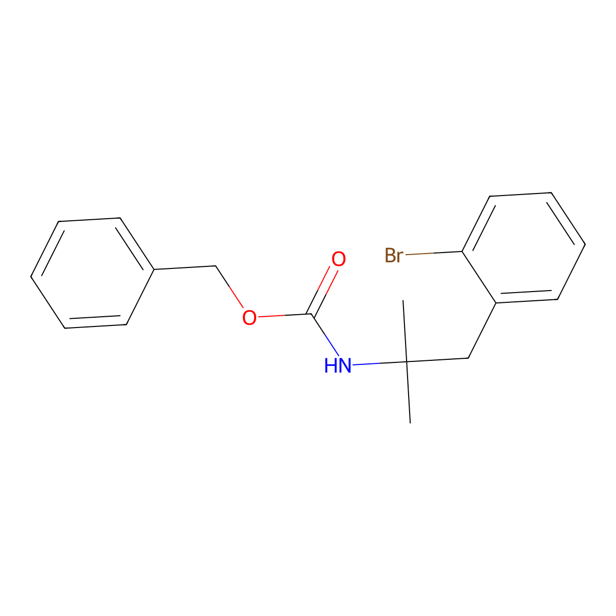 benzyl N-[1-(2-bromophenyl)-2-methylpropan-2-yl]carbamate molecular structure, CAS 1595129-82-0