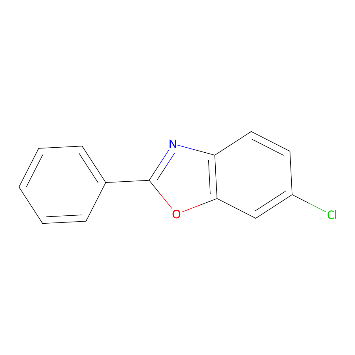 6-Chloro-2-phenyl-1,3-benzoxazole molecular structure, CAS 15952-20-2