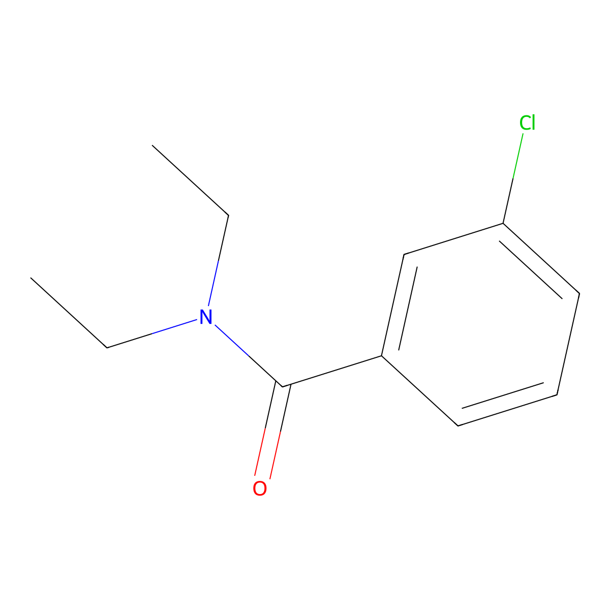 3-chloro-N,N-diethylbenzamide molecular structure, CAS 15952-65-5