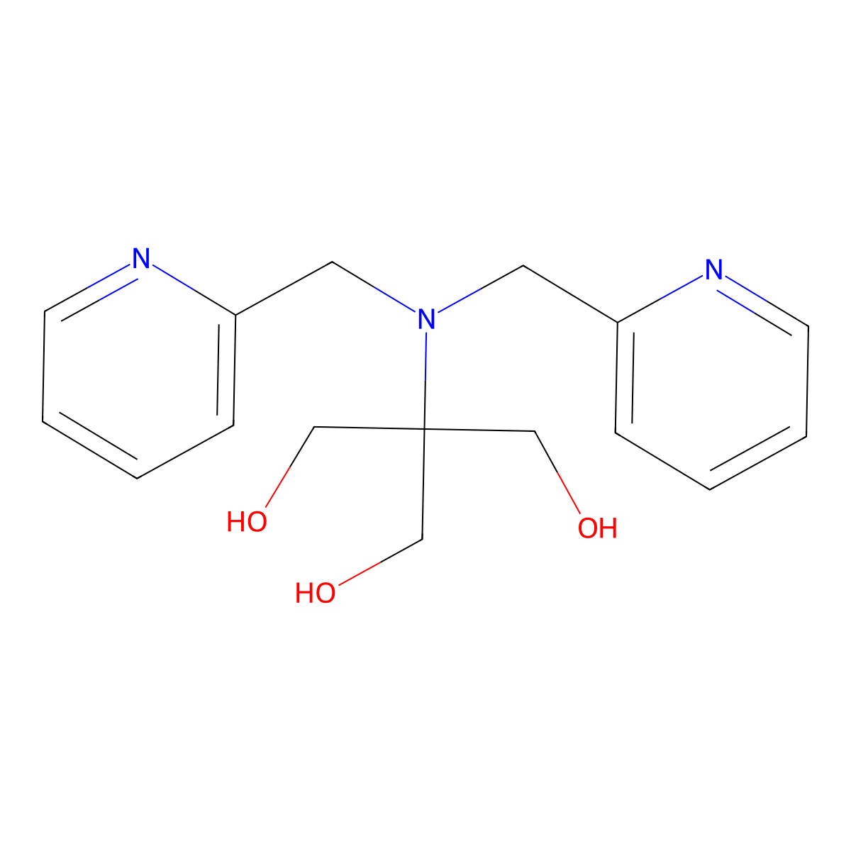 2-(Bis(pyridin-2-ylmethyl)amino)-2-(hydroxymethyl)propane-1,3-diol molecular structure, CAS 1595210-11-9