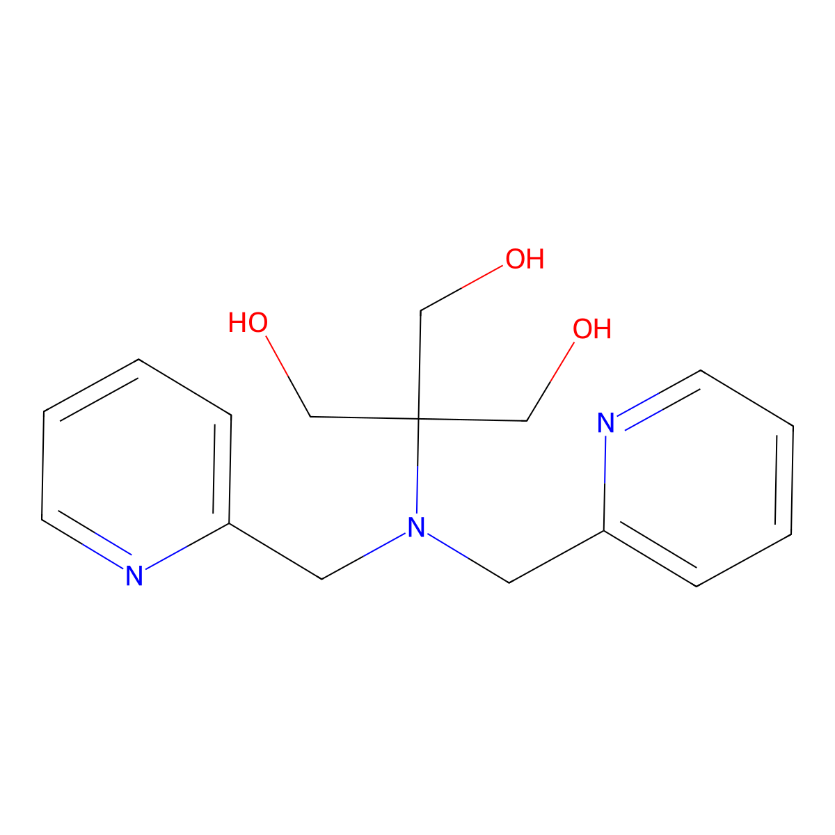 2-(Bis(pyridin-2-ylmethyl)amino)-2-(hydroxymethyl)propane-1,3-diol molecular structure, CAS 1595210-11-9