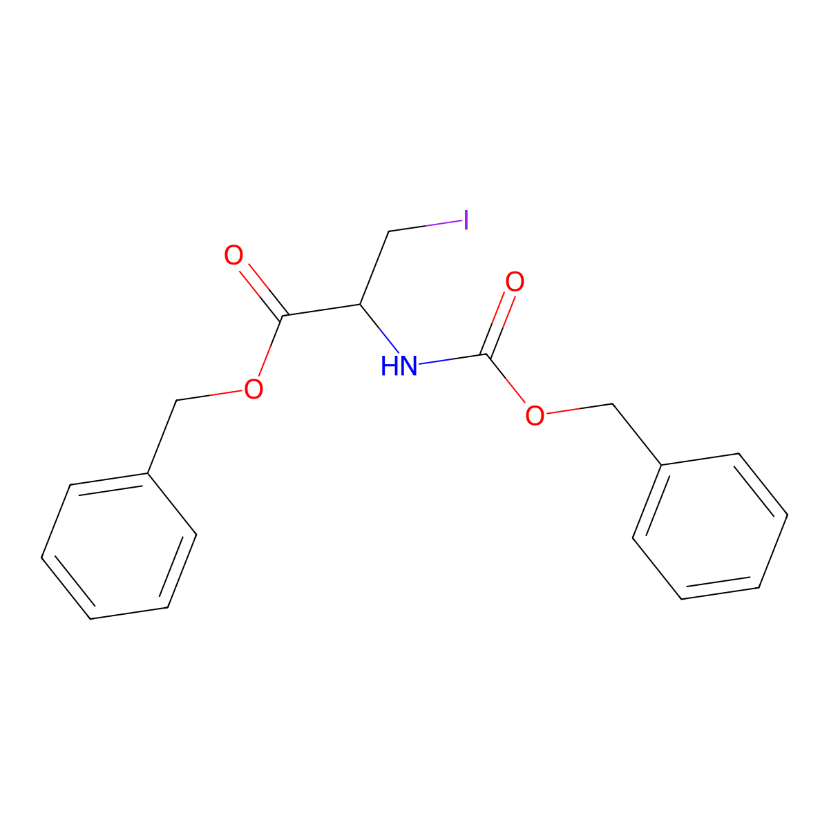 3-Iodo-N-Cbz-D-alanine benzyl ester molecular structure, CAS 159526-56-4
