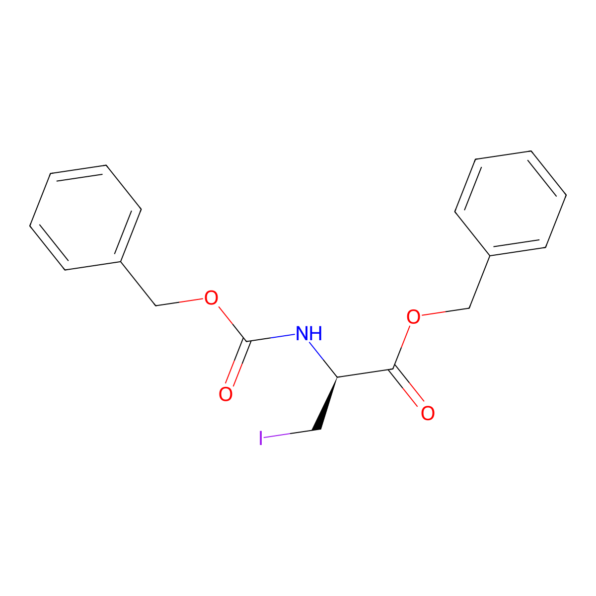 3-Iodo-N-Cbz-D-alanine benzyl ester molecular structure, CAS 159526-56-4