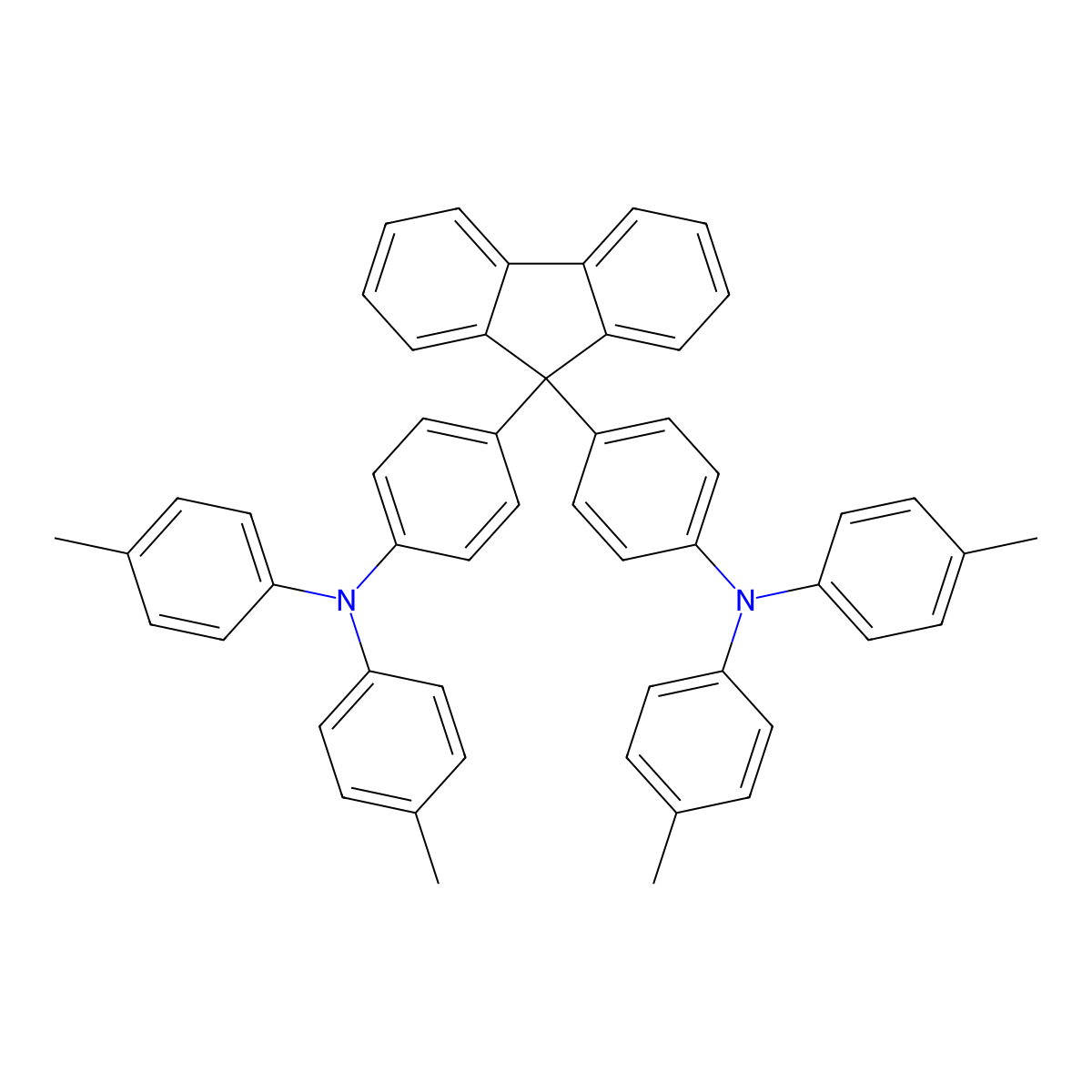 4,4'-(9H-Fluorene-9,9-diyl)bis(N,N-di-p-tolylaniline) molecular structure, CAS 159526-57-5