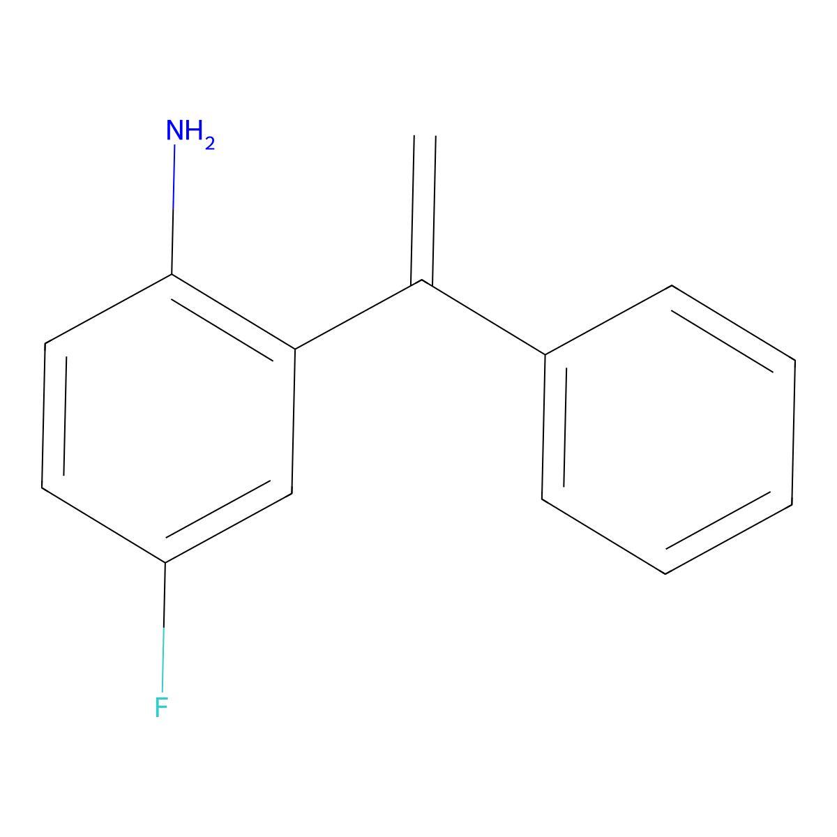 4-Fluoro-2-(1-phenylethenyl)aniline molecular structure, CAS 1595283-06-9