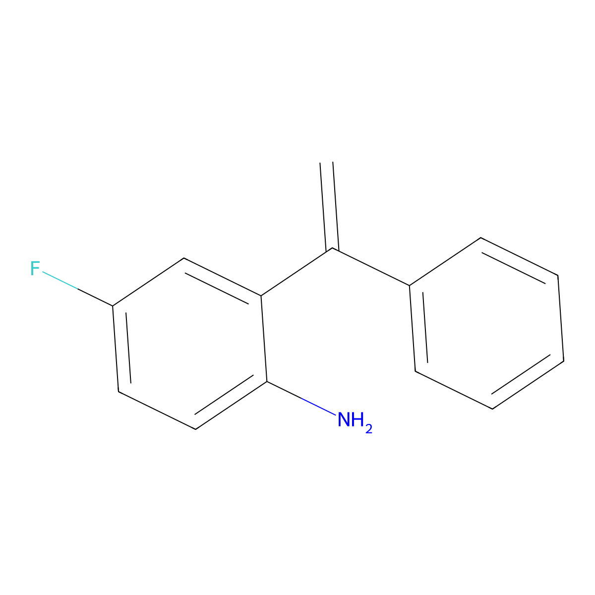 4-Fluoro-2-(1-phenylethenyl)aniline molecular structure, CAS 1595283-06-9