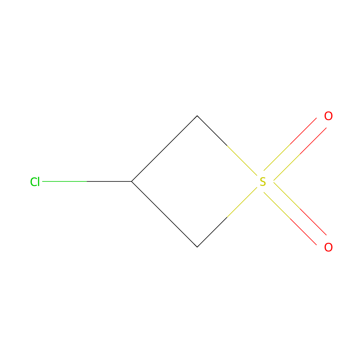 3-Chloro-1lambda6-thietane-1,1-dione molecular structure, CAS 15953-83-0