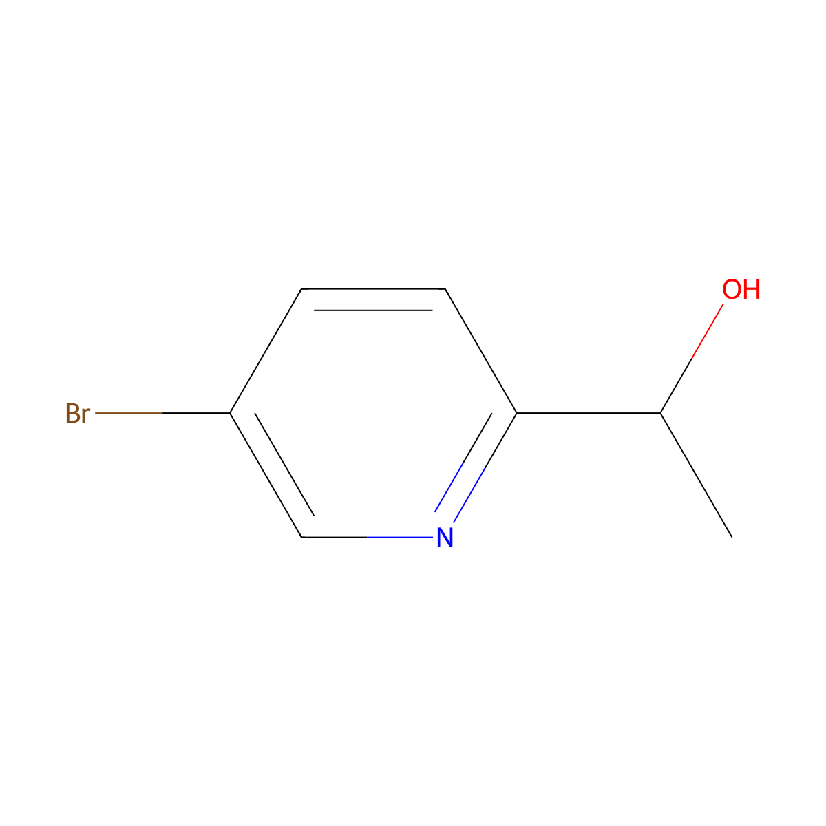1-(5-Bromopyridin-2-yl)ethanol molecular structure, CAS 159533-68-3