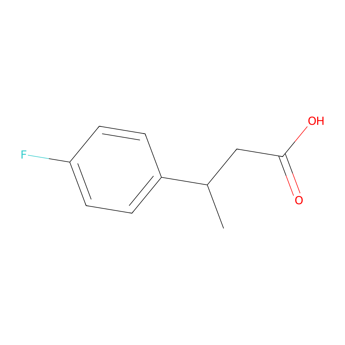 3-(4-Fluorophenyl)butanoic acid molecular structure, CAS 15954-41-3